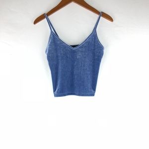 Forever 21 Velvet Crop Tank Tops Size Medium